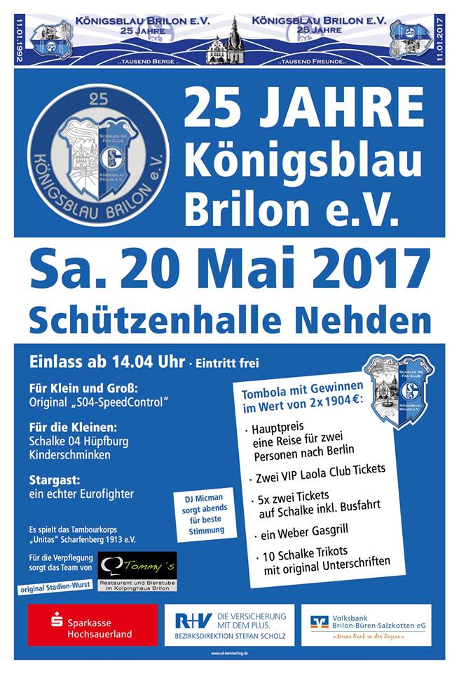 25 Jahre Feier Königsblau Brilon